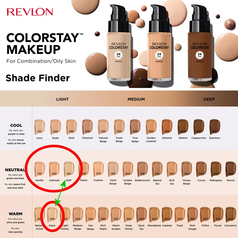 Revlon colorstay 295 dune deals swatch